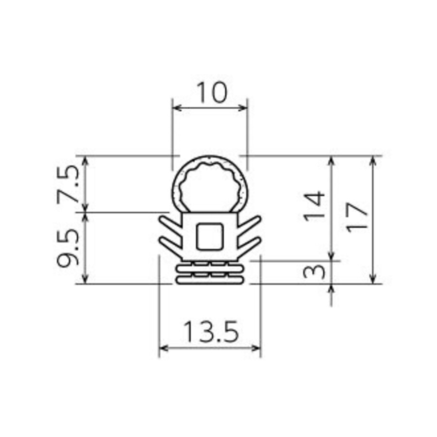 防火ドアパッキン 規格（図面）